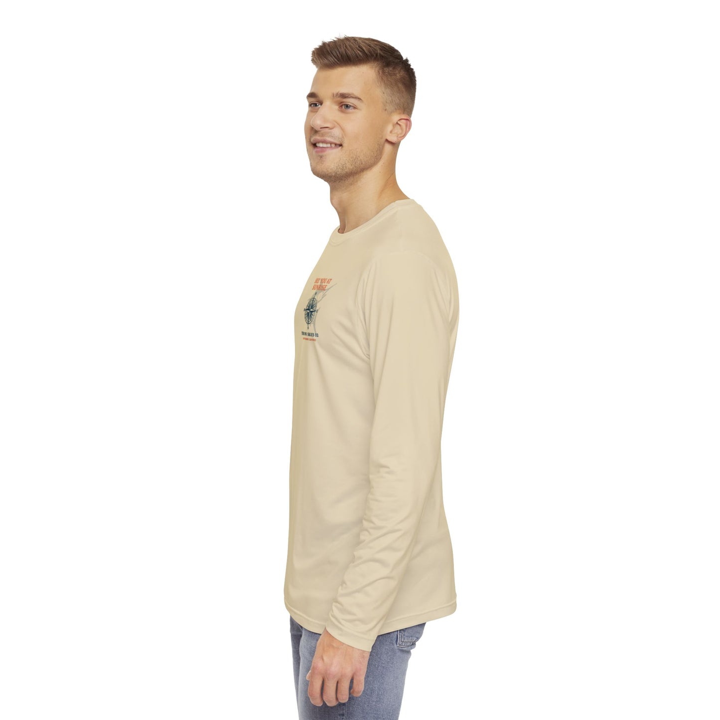 Catch the Sunrise Mens Long Sleeve Fishing Shirt Outdoor Adventure Top Beachwear