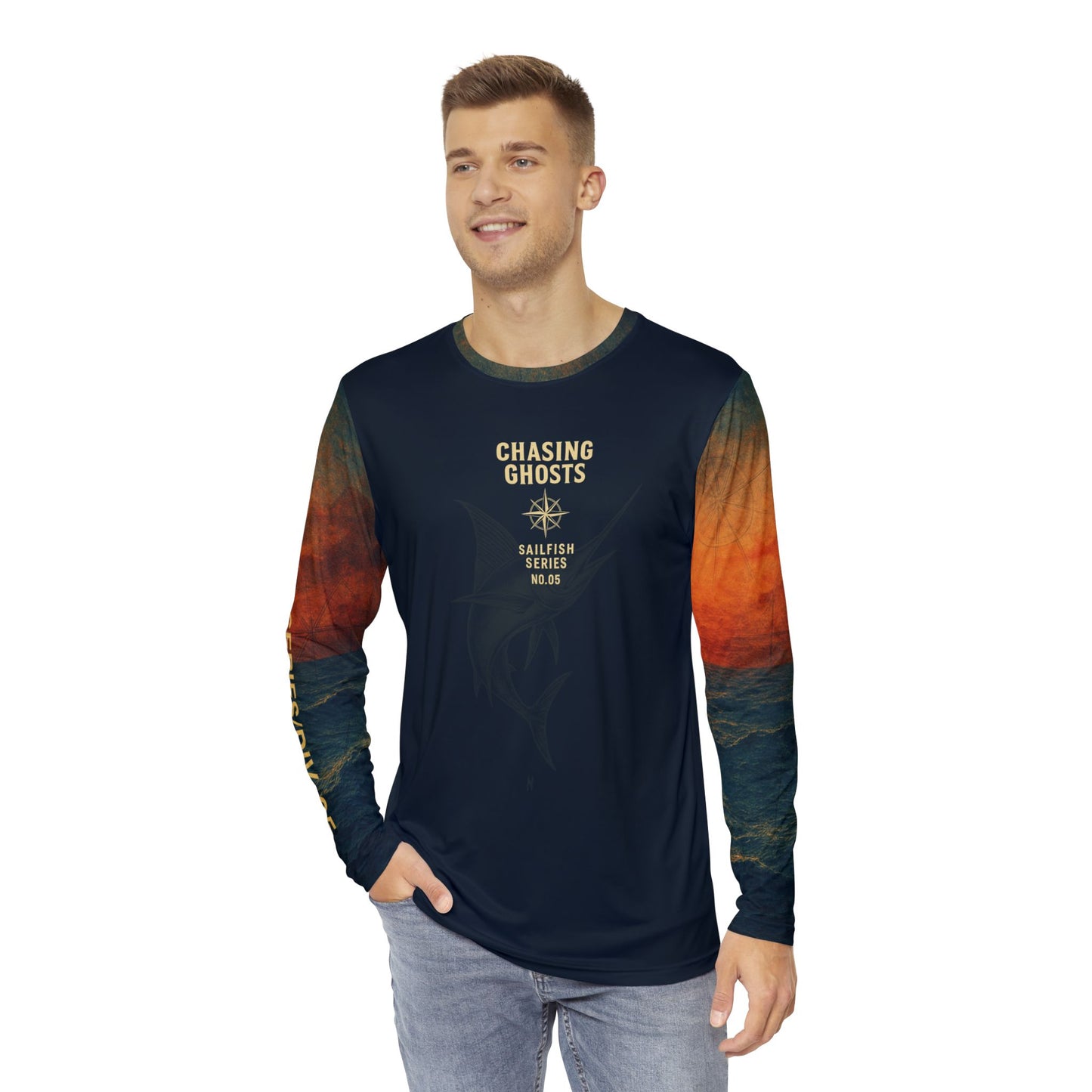 Fishing Adventure Long Sleeve Shirt - Perfect for Anglers, Coastal Vibes, Outdoor Activities, Gifts for Him, Stylish Coastal Apparel