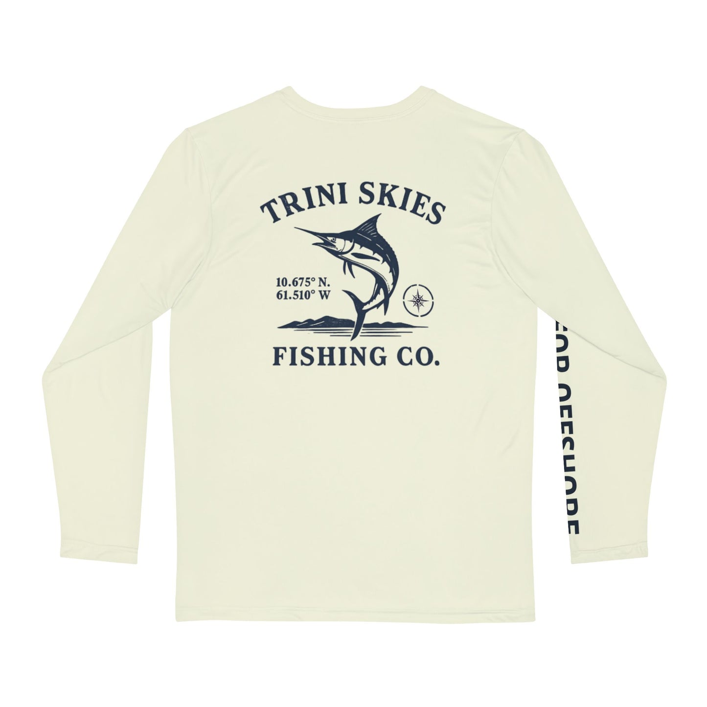 Trini Skies Fishing Co. Built for Offshore Long Sleeve Shirt Timeless Coastal Adventure Gear Performance Shirt UV Protection