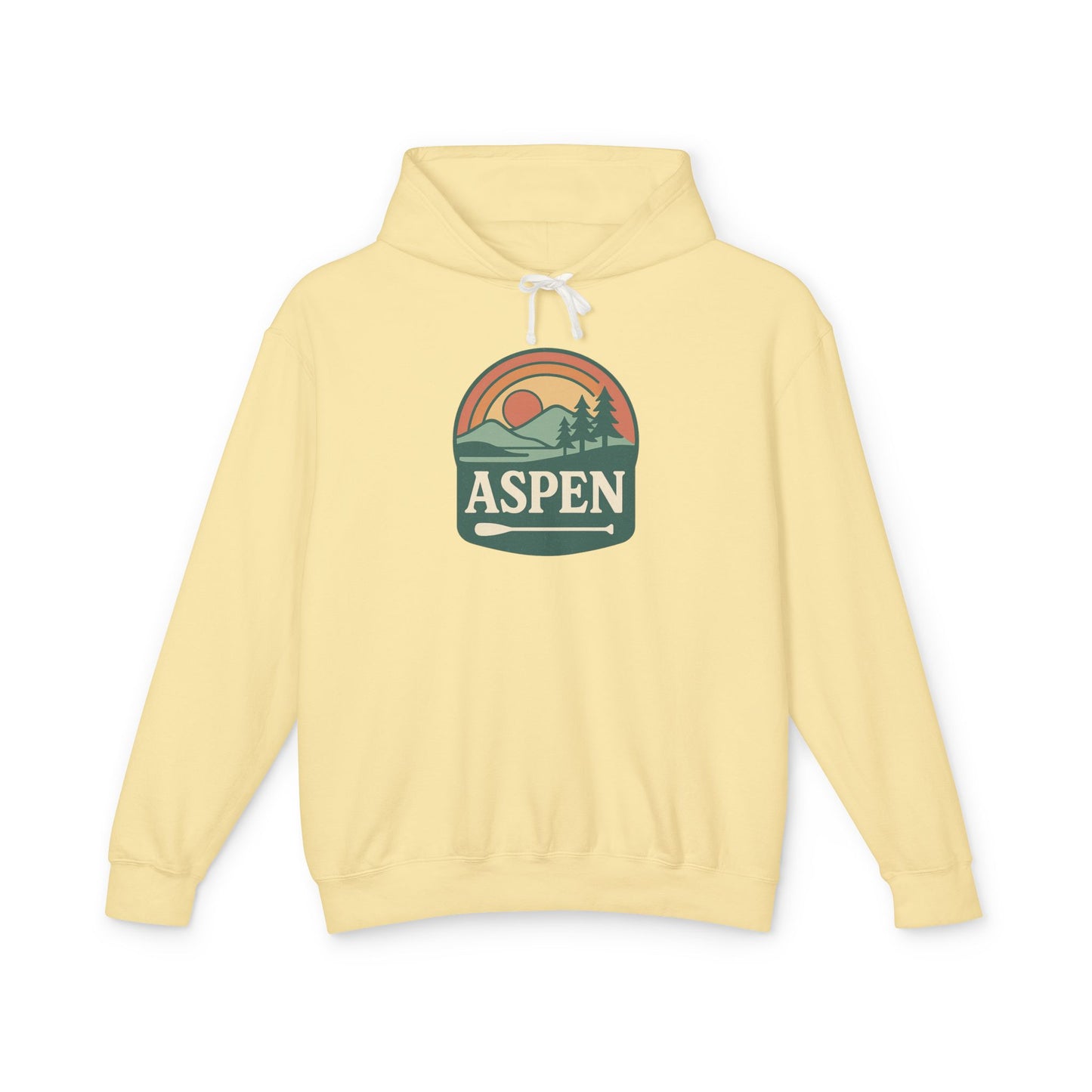 Aspen Sunset Hoodie, Cozy Lightweight Sweatshirt for Nature Lovers, Perfect for Hiking, Gift for Outdoor Enthusiasts, Unisex Apparel, Travel
