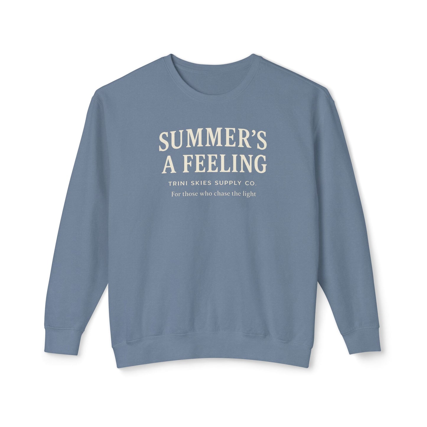 Summer’s a Feeling Coastal Crewneck Sweatshirt Comfort Colors Vintage Wash Casual Wear