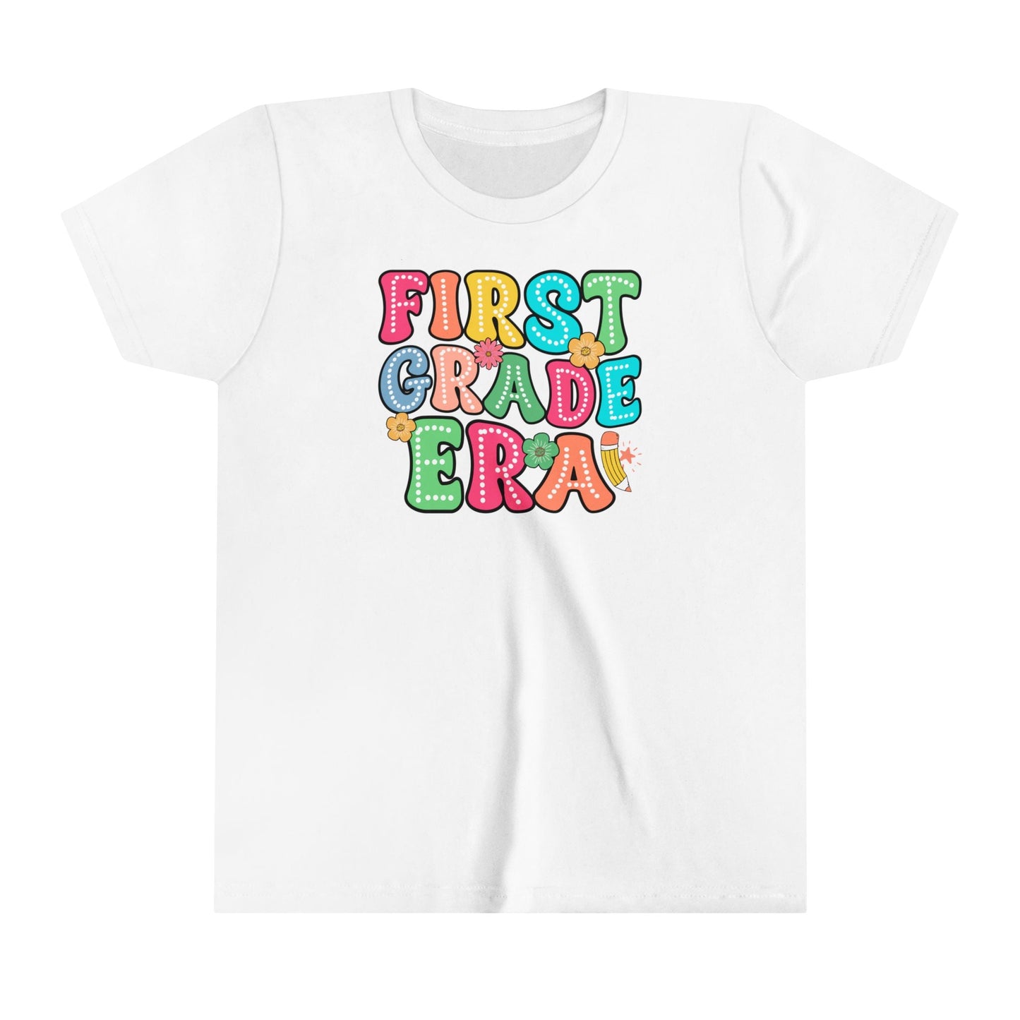 First Grade Era Youth Short Sleeve Tee - Comfortable and Stylish for Kids 1st Grade Tee Great Gift Idea Back to School Tshirt Girls Tshirt