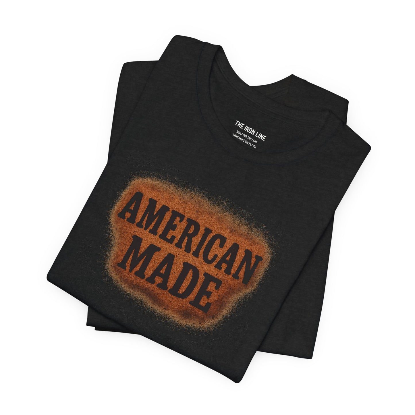 American Made Iron Line Tee by Trini Skies Supply Co. Everyday Wear, 4th of July Celebration, Memorial Day Tee