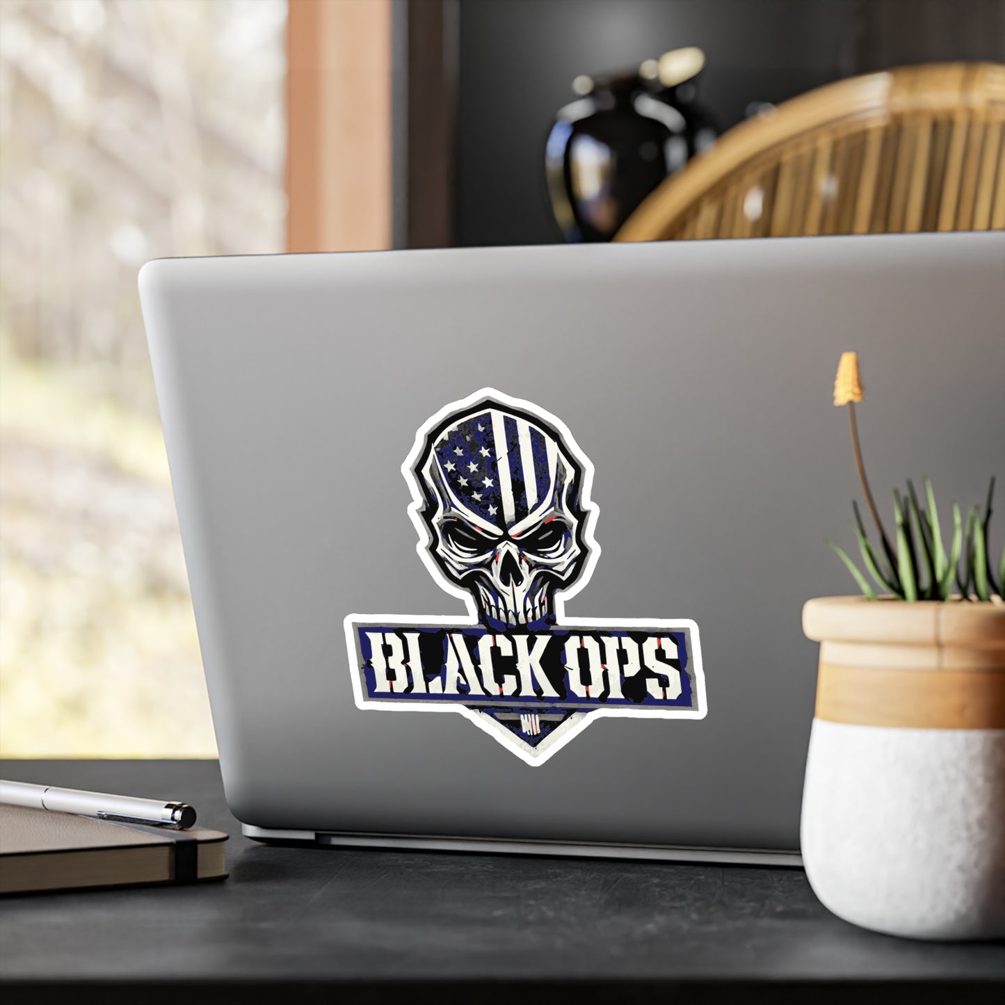 Military Skull Decals for Cars & Decor | Black Ops Design, Custom Stickers, Vinyl Labels for Gifts, Tactical Decor, Man Cave