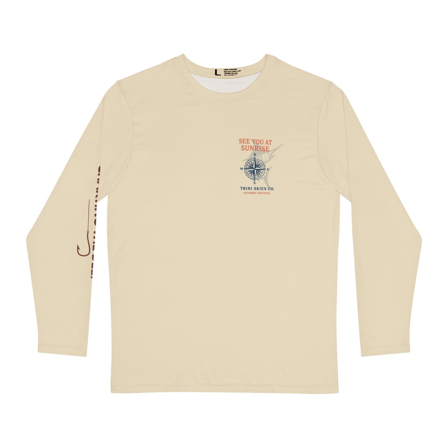 Catch the Sunrise Mens Long Sleeve Fishing Shirt Outdoor Adventure Top Beachwear