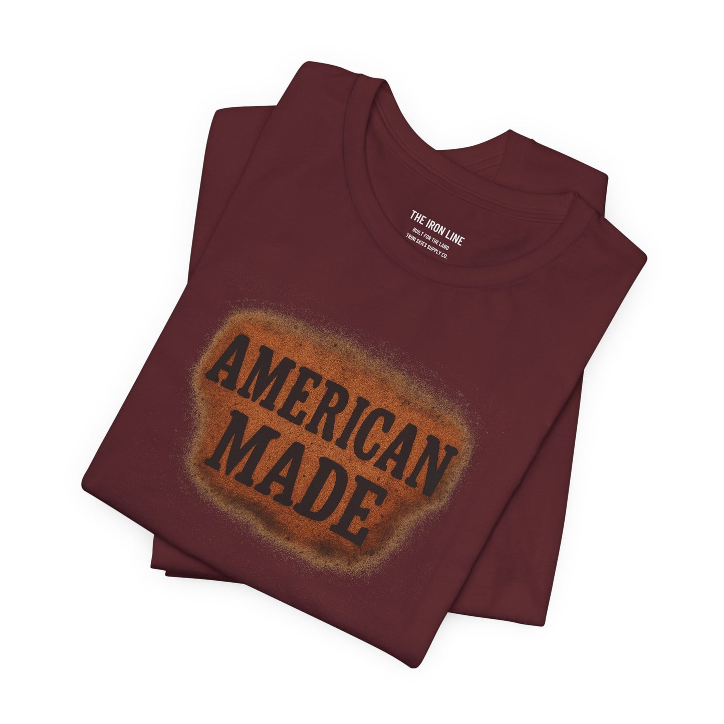 American Made Iron Line Tee by Trini Skies Supply Co. Everyday Wear, 4th of July Celebration, Memorial Day Tee