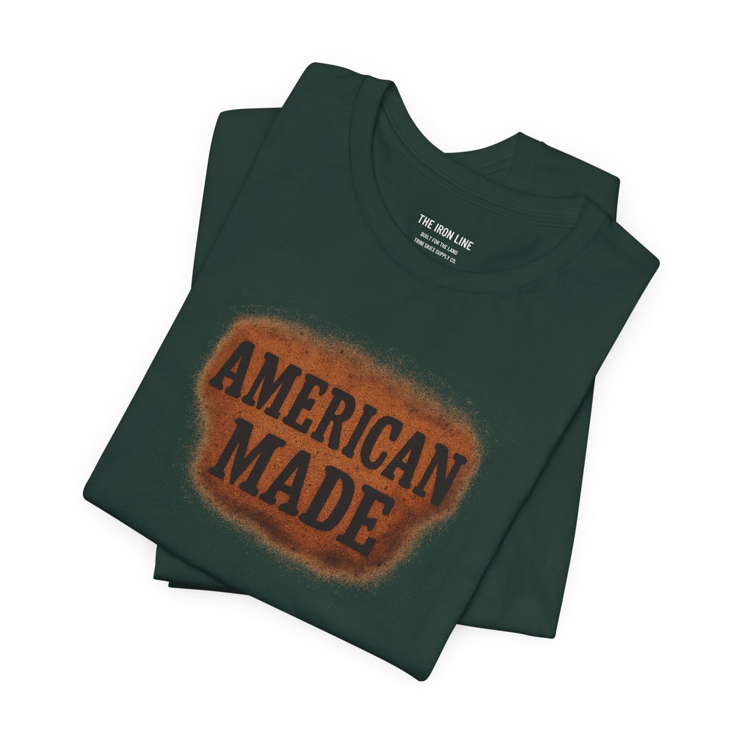 American Made Iron Line Tee by Trini Skies Supply Co. Everyday Wear, 4th of July Celebration, Memorial Day Tee