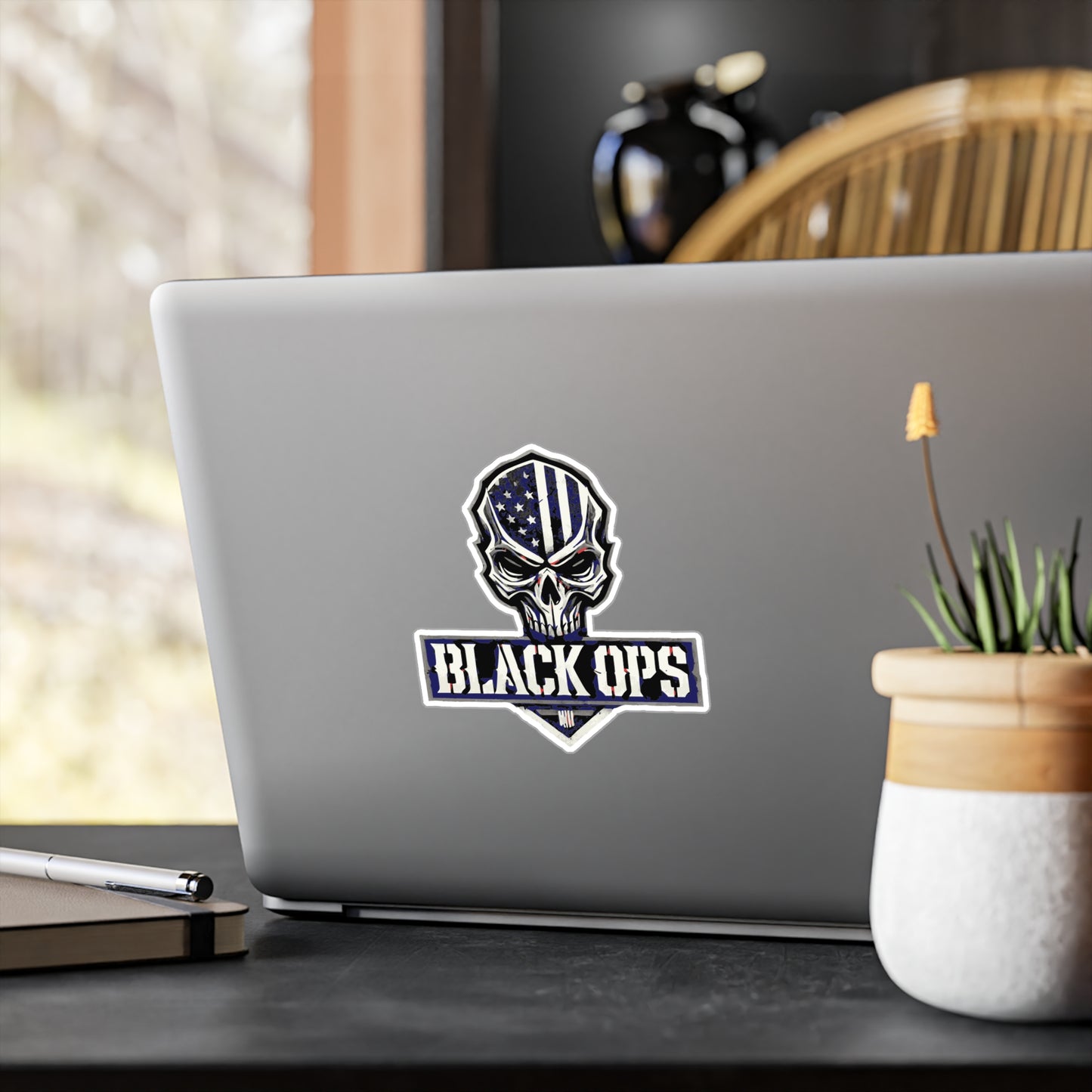 Military Skull Decals for Cars & Decor | Black Ops Design, Custom Stickers, Vinyl Labels for Gifts, Tactical Decor, Man Cave