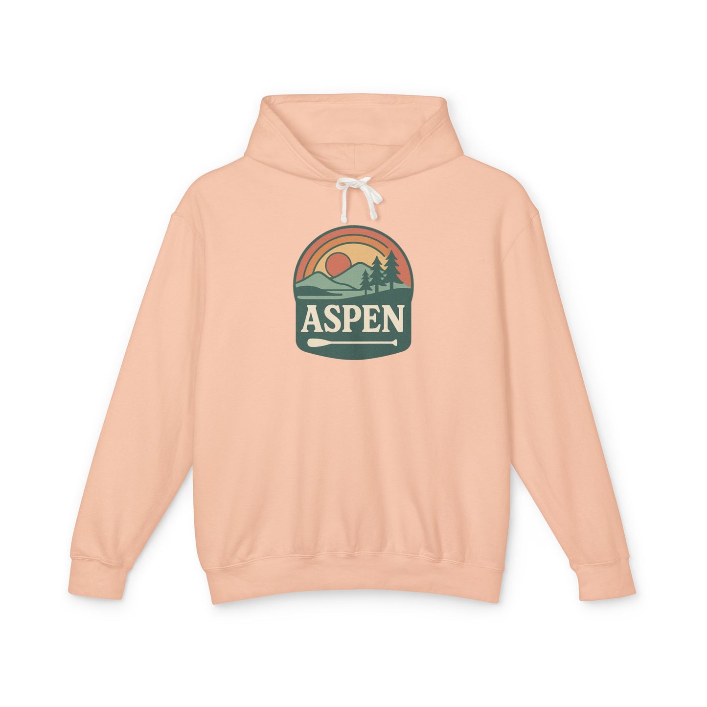 Aspen Sunset Hoodie, Cozy Lightweight Sweatshirt for Nature Lovers, Perfect for Hiking, Gift for Outdoor Enthusiasts, Unisex Apparel, Travel
