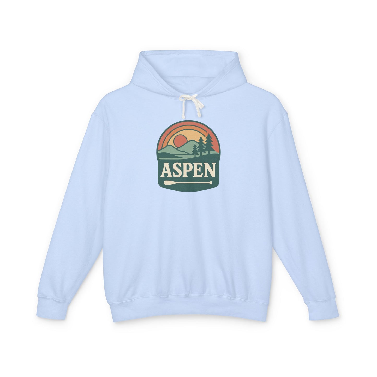 Aspen Sunset Hoodie, Cozy Lightweight Sweatshirt for Nature Lovers, Perfect for Hiking, Gift for Outdoor Enthusiasts, Unisex Apparel, Travel