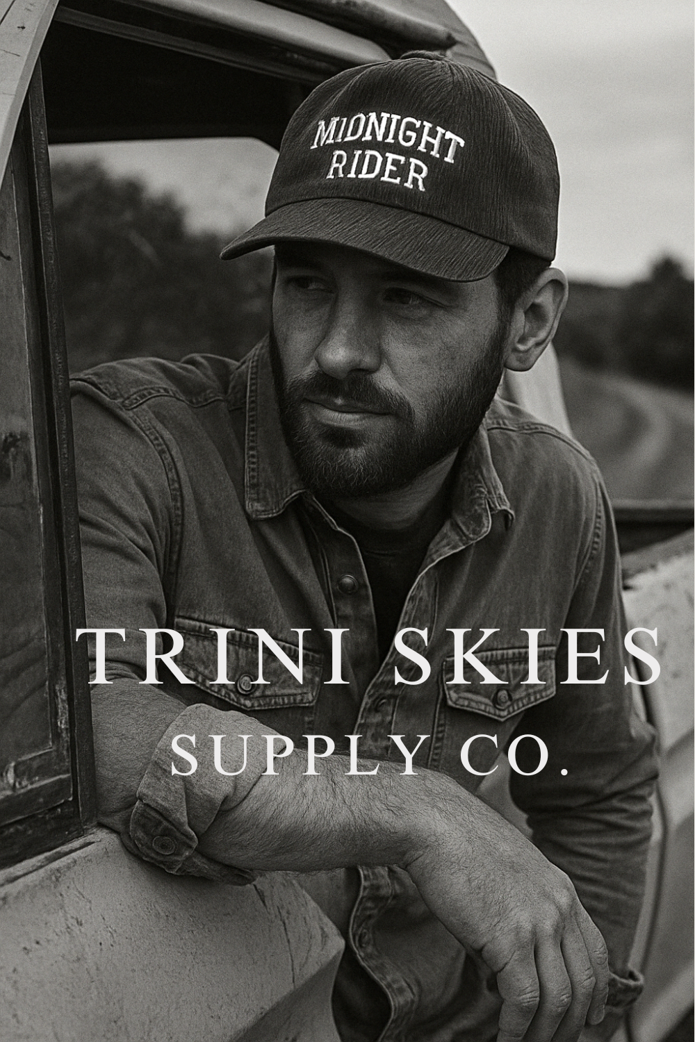 Midnight Rider Corduroy Hat – Rugged Americana Embroidered Cap | Trini Skies Supply Co.