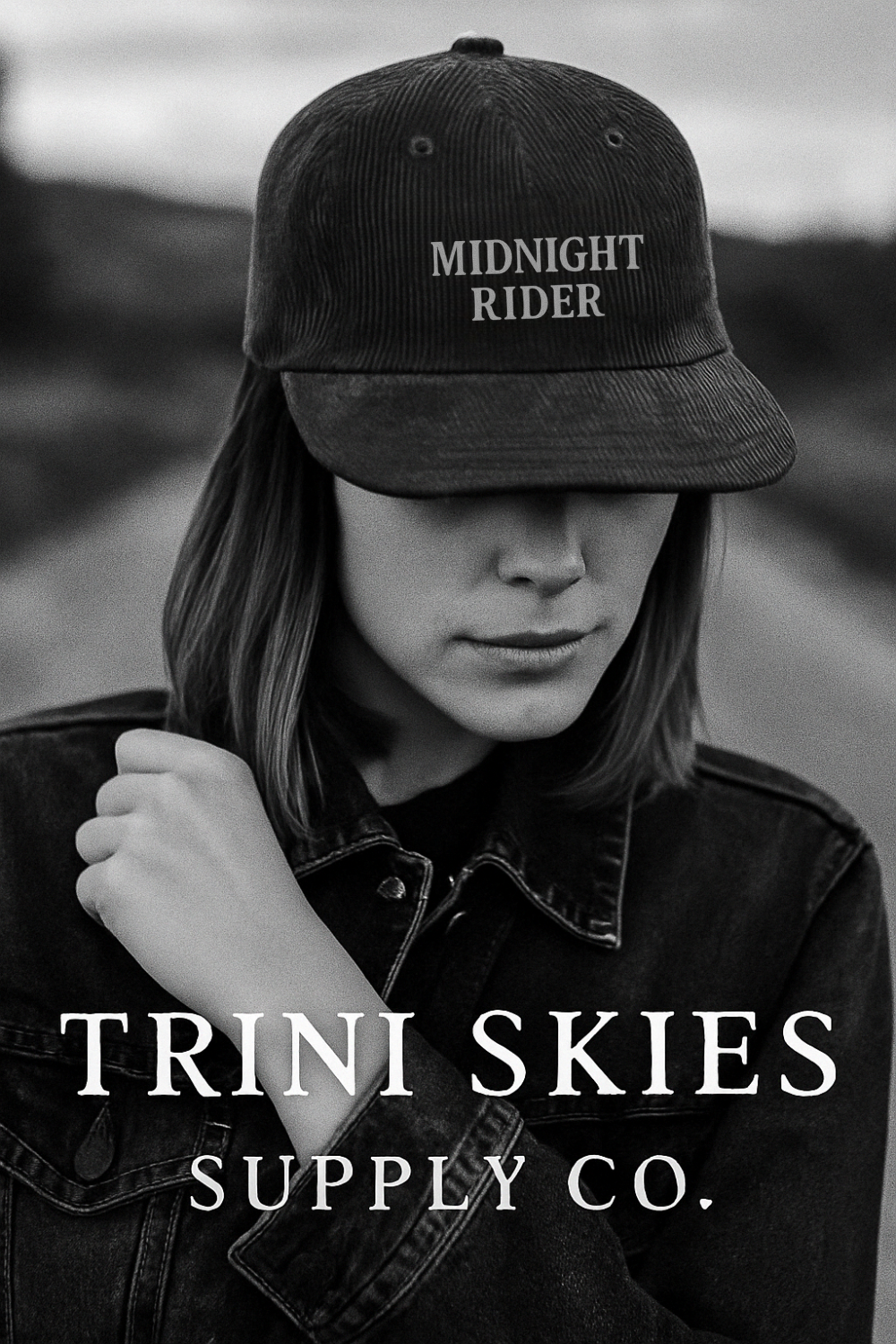 Midnight Rider Corduroy Hat – Rugged Americana Embroidered Cap | Trini Skies Supply Co.