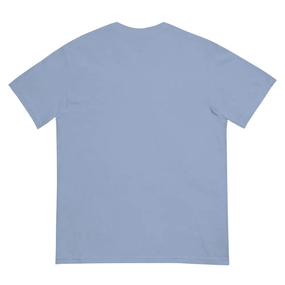Light blue America Comfort Colors memorial day tee with USA flag graphic for 4th of July