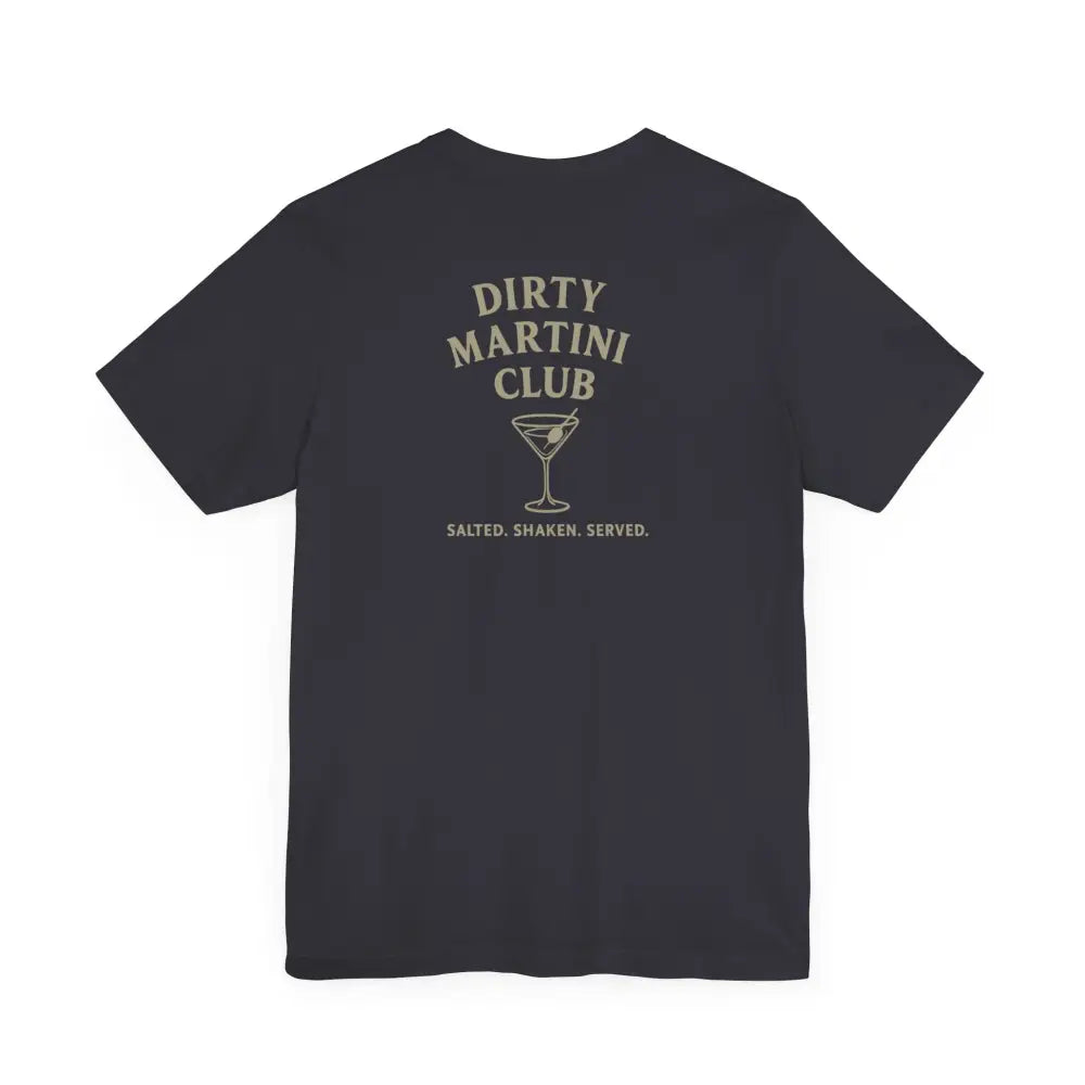 Dark grey Dirty Martini Club graphic tee from Trini Skies Supply with stylish design