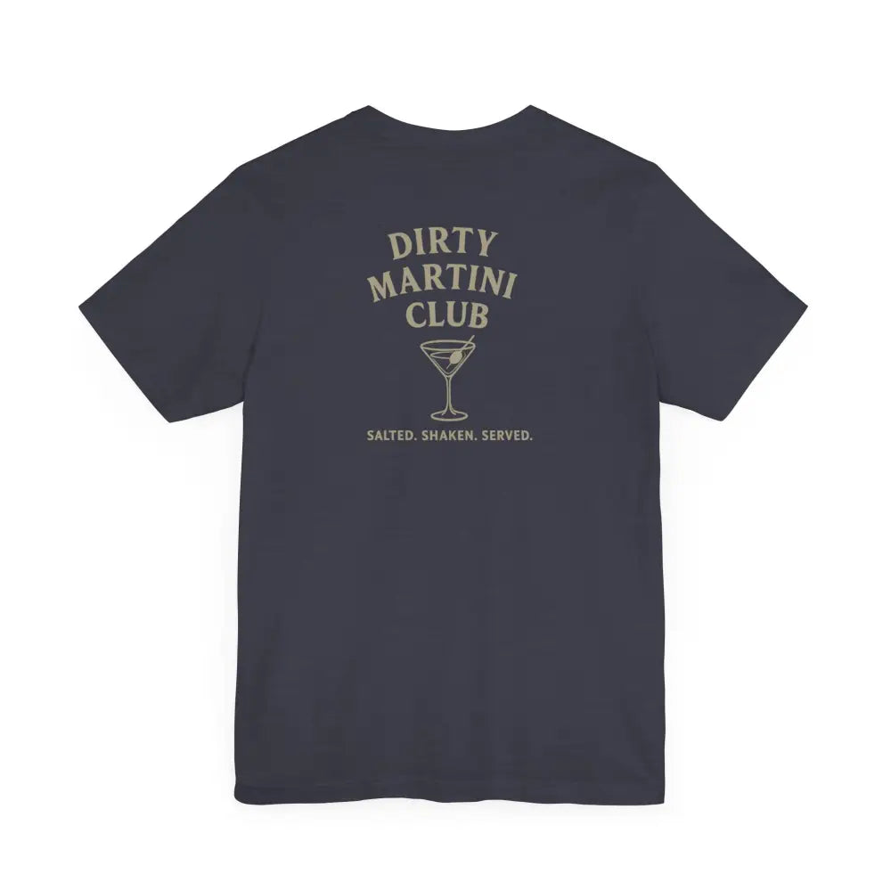 Dark blue Dirty Martini Club graphic tee from Trini Skies Supply, perfect for make America great style
