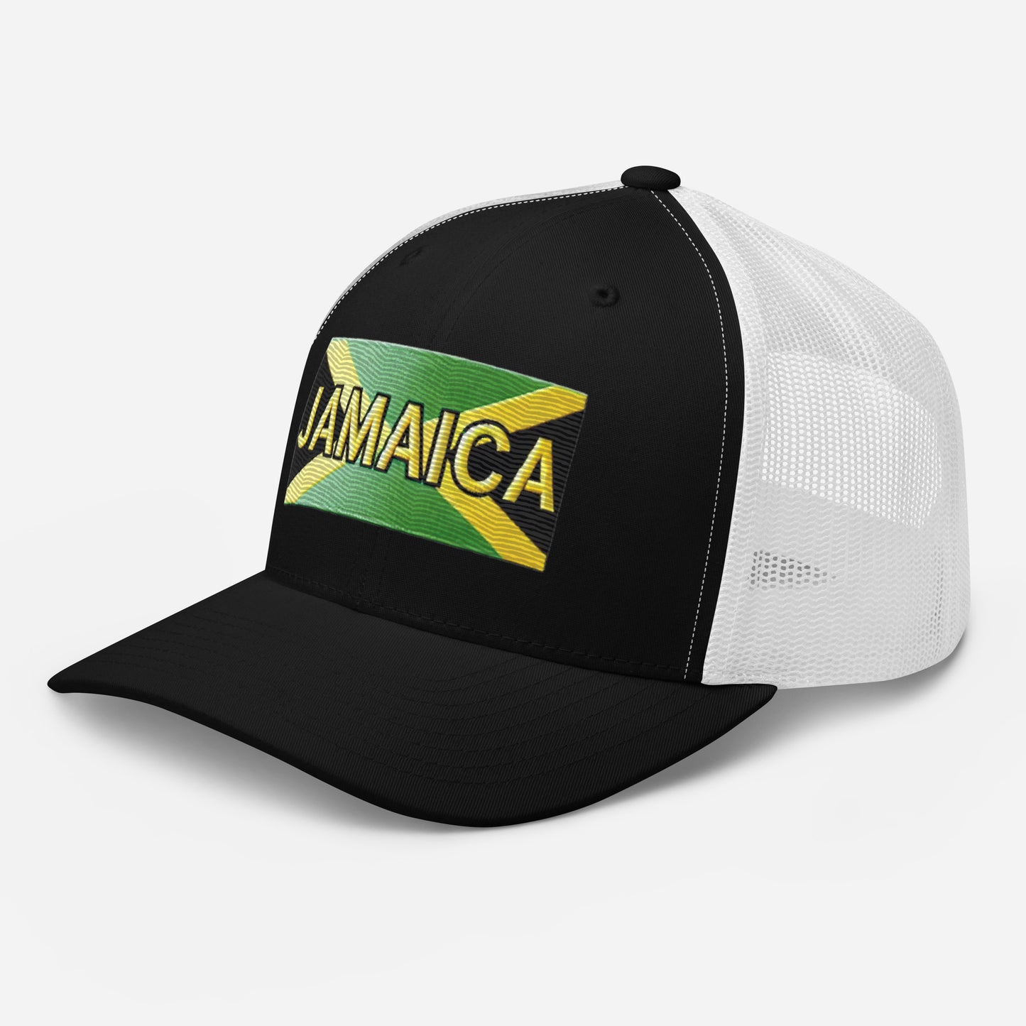 Embroidered 'Jamaica Trucker Hat – Comfortable Sun Protection Jamaica Hat