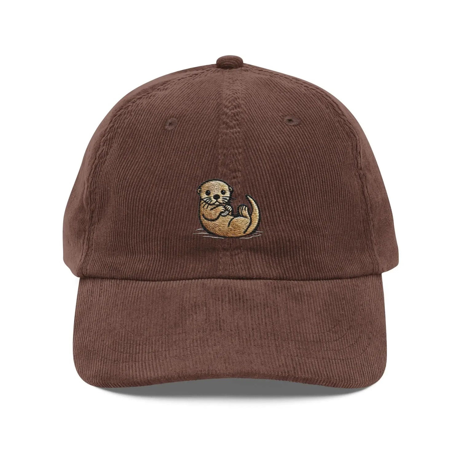  Vibrant Otter embroidered hat on a white background, perfect for custom and pet enthusiasts 