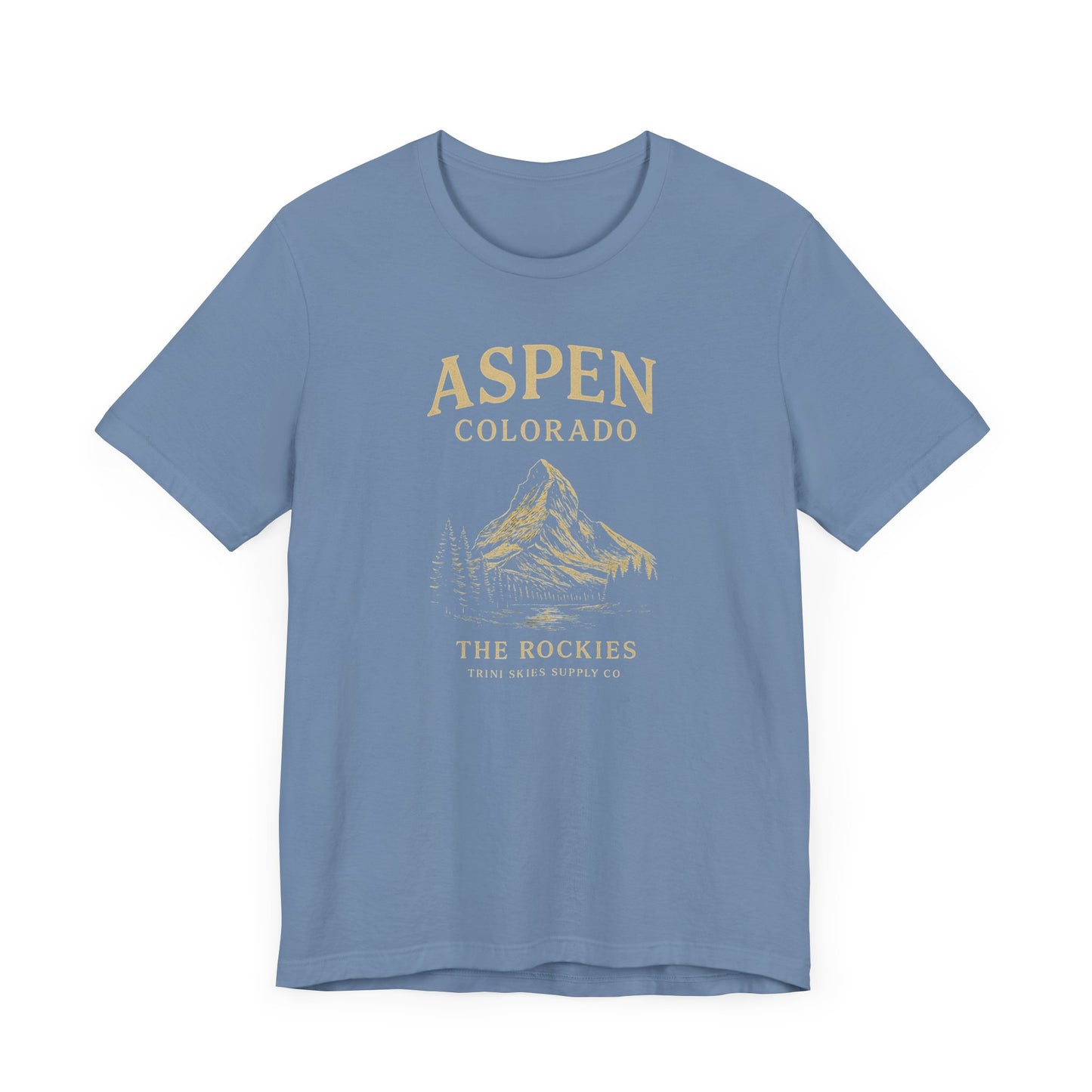 Aspen Colorado Mountain Tee, Nature Lover Shirt, Travel Gift, Adventure Apparel, Unisex Short Sleeve Top