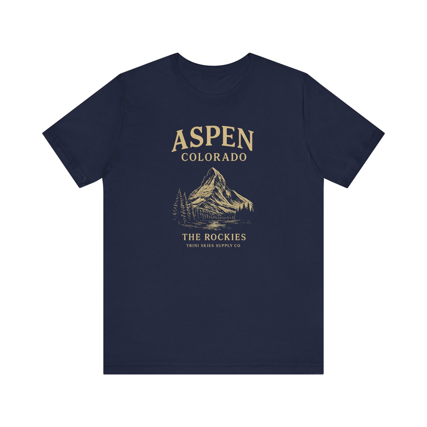 Aspen Colorado Mountain Tee, Nature Lover Shirt, Travel Gift, Adventure Apparel, Unisex Short Sleeve Top