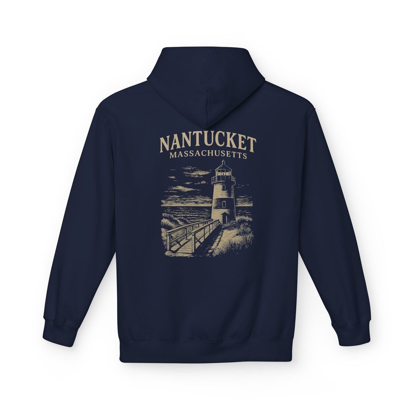 Nantucket Boardwalk Hoodie Vintage Lighthouse Coastal Shirt | Trini Skies Supply Co