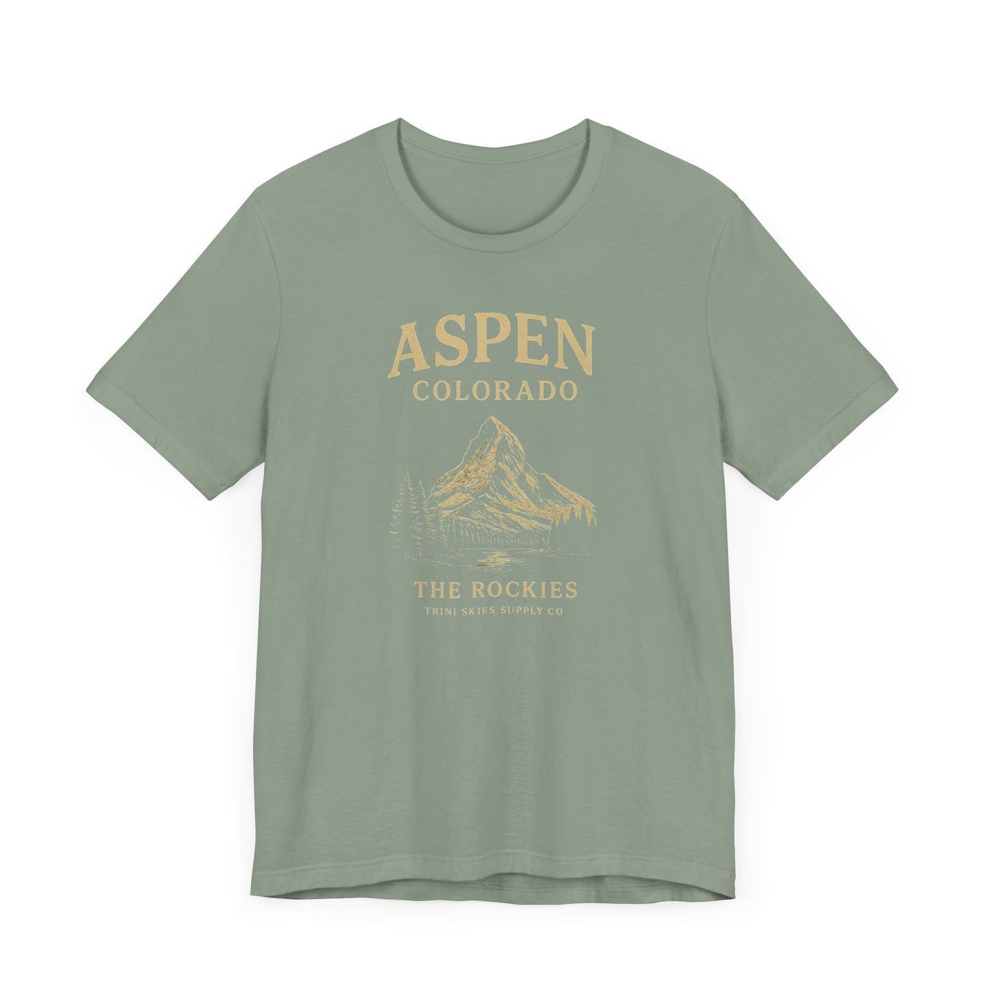 Aspen Colorado Mountain Tee, Nature Lover Shirt, Travel Gift, Adventure Apparel, Unisex Short Sleeve Top