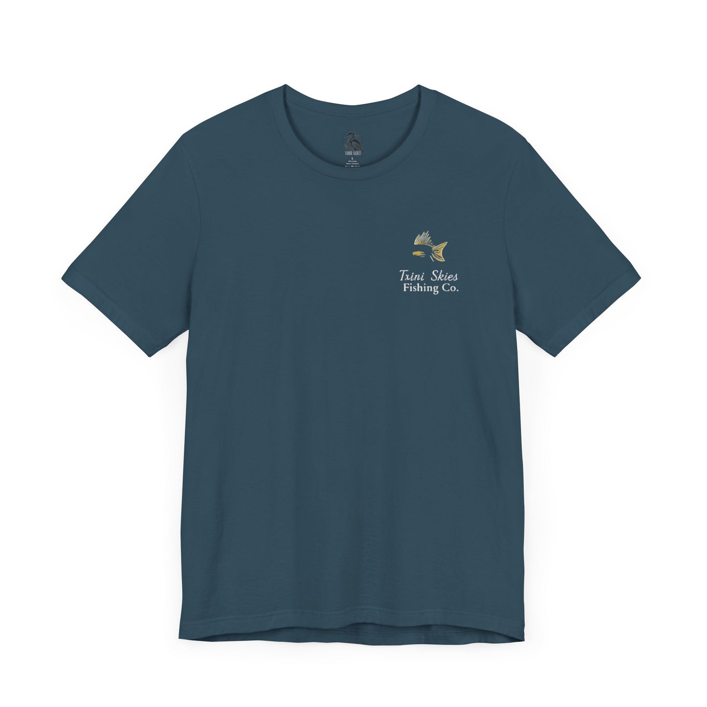 This is the Good Life Fishing Tee Trini Skies Fishing Co. Saltwater Lifestyle Shirt Red Drum Tee