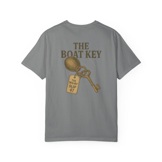 The Boat Key Shirt Vintage Nautical Tee, Slip 47 Wharf Graphic, Comfort Colors Dockside T-Shirt