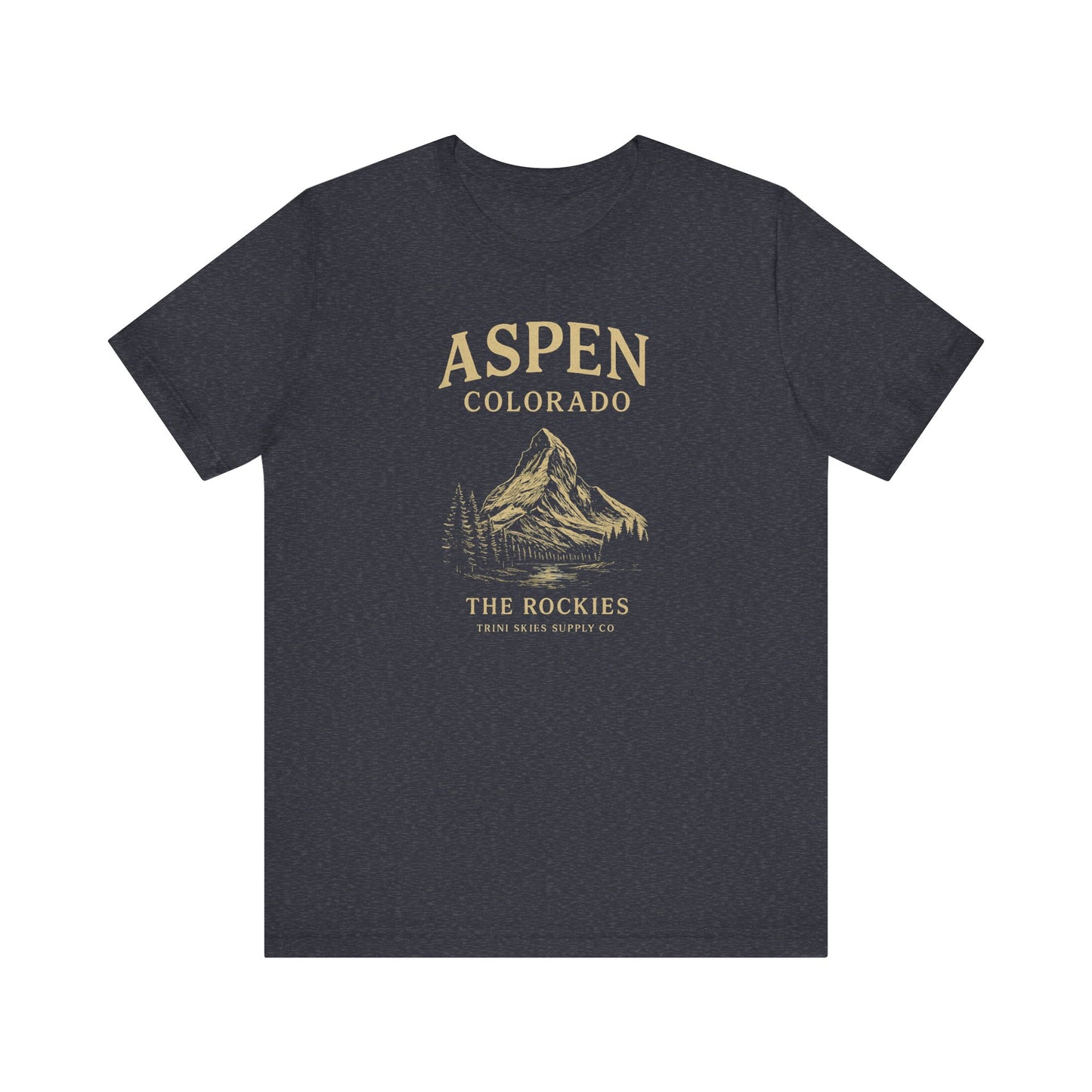 Aspen Colorado Mountain Tee, Nature Lover Shirt, Travel Gift, Adventure Apparel, Unisex Short Sleeve Top