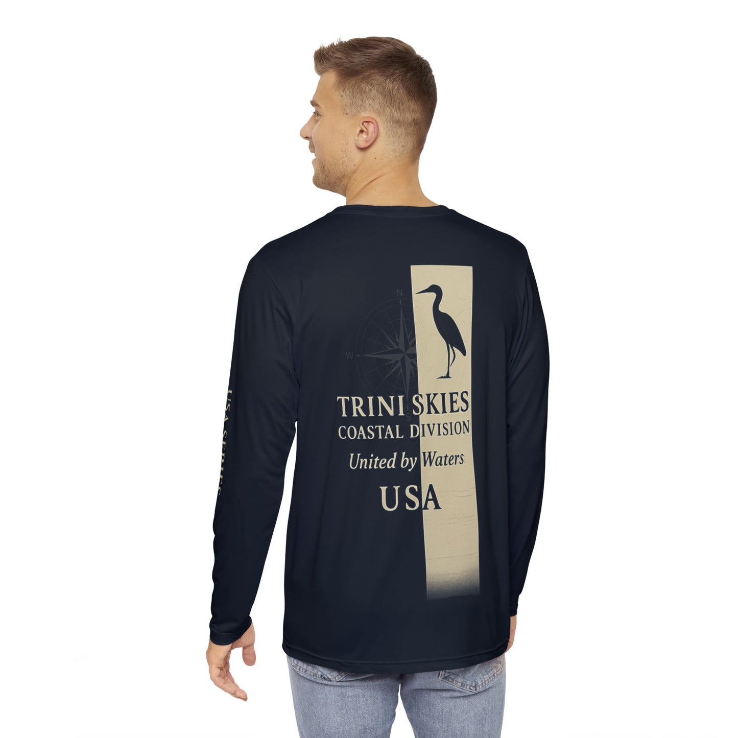 USA Series Long Sleeve Fishing Shirt - Perfect for Anglers, Coastal Vibes, Outdoor Activities, Trini Skies Gear USA Fishing Gift