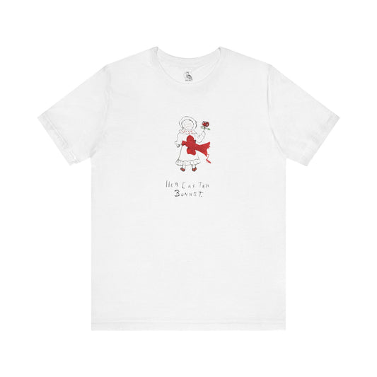 Her Easter Bonnet Vintage Sketch Tee Soft Cream Graphic T-Shirt 1900s Art