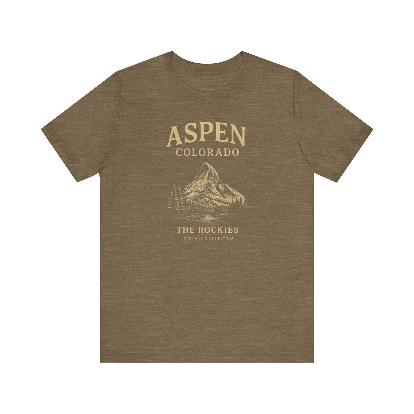 Aspen Colorado Mountain Tee, Nature Lover Shirt, Travel Gift, Adventure Apparel, Unisex Short Sleeve Top