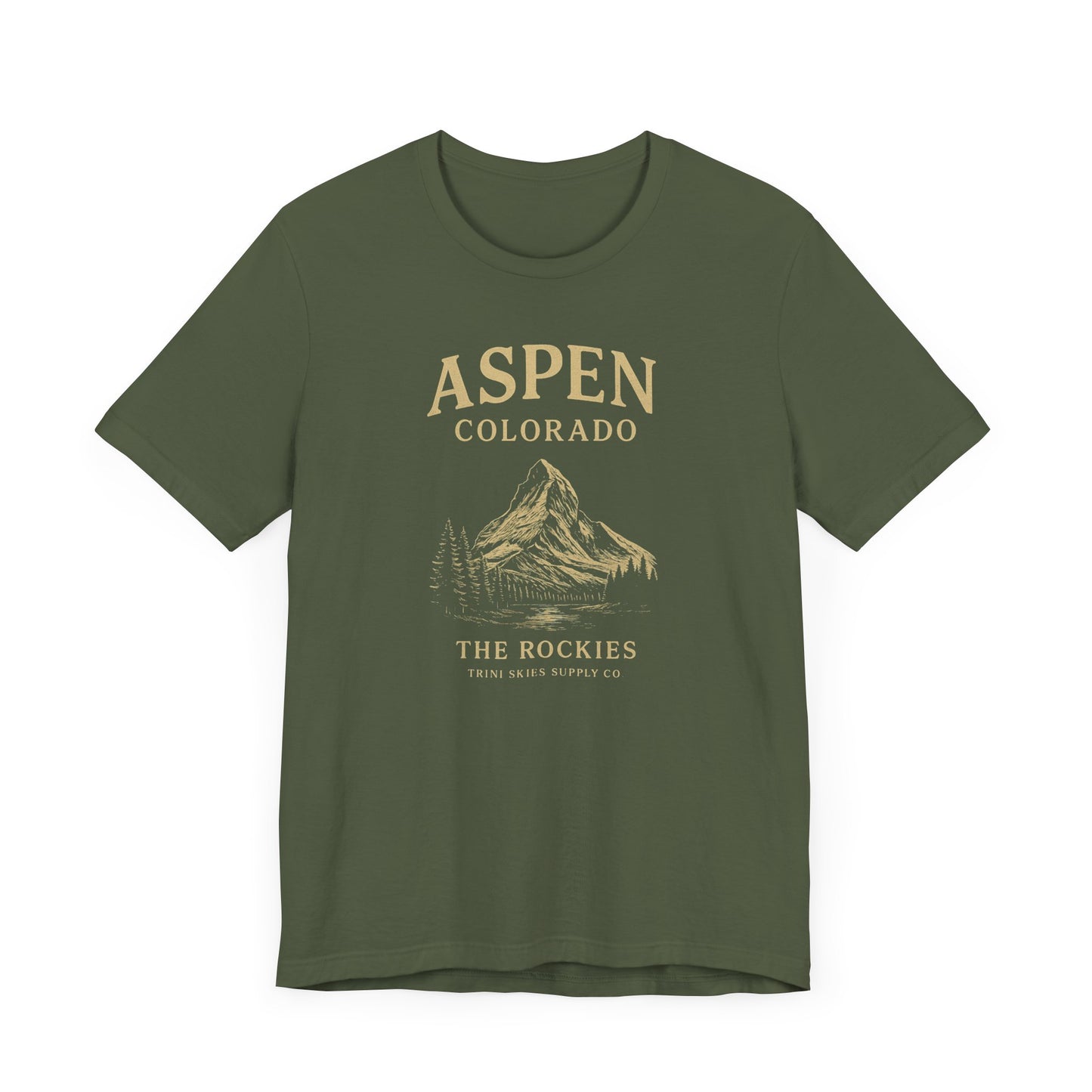Aspen Colorado Mountain Tee, Nature Lover Shirt, Travel Gift, Adventure Apparel, Unisex Short Sleeve Top