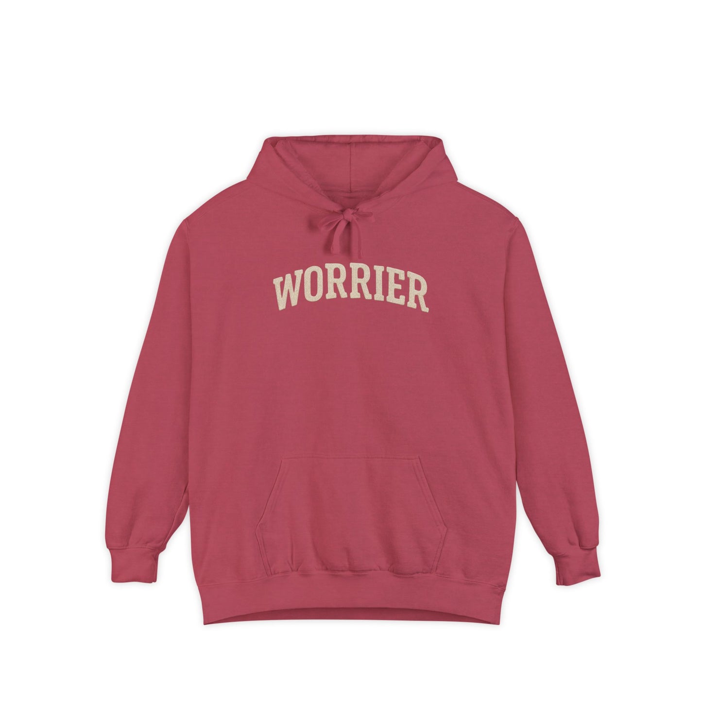 Maroon Anxiety Hoodie Worrier Since Birth in Comfort Colors