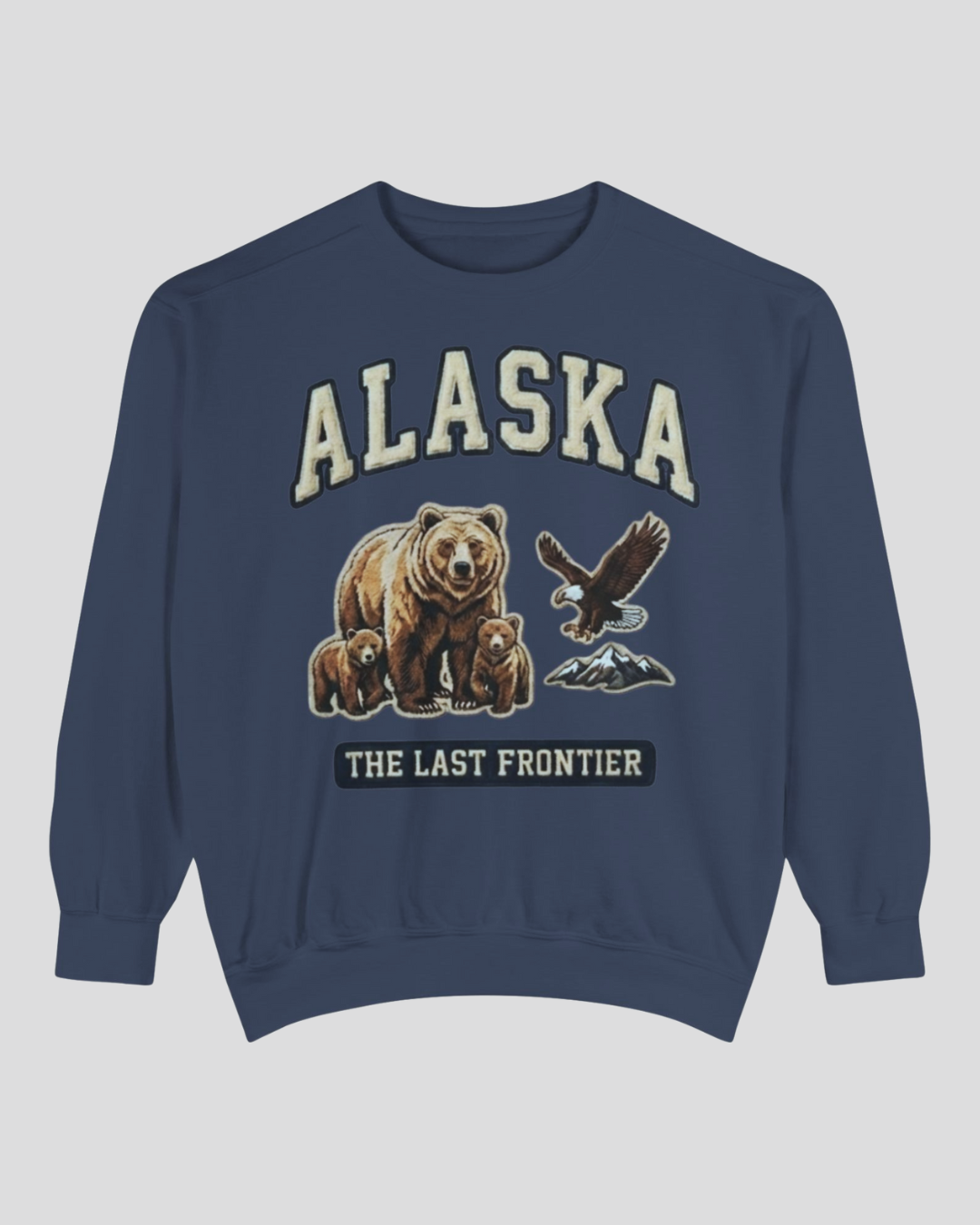 Vintage inspired bear eagle graphic wildlife Alaska sweatshirt