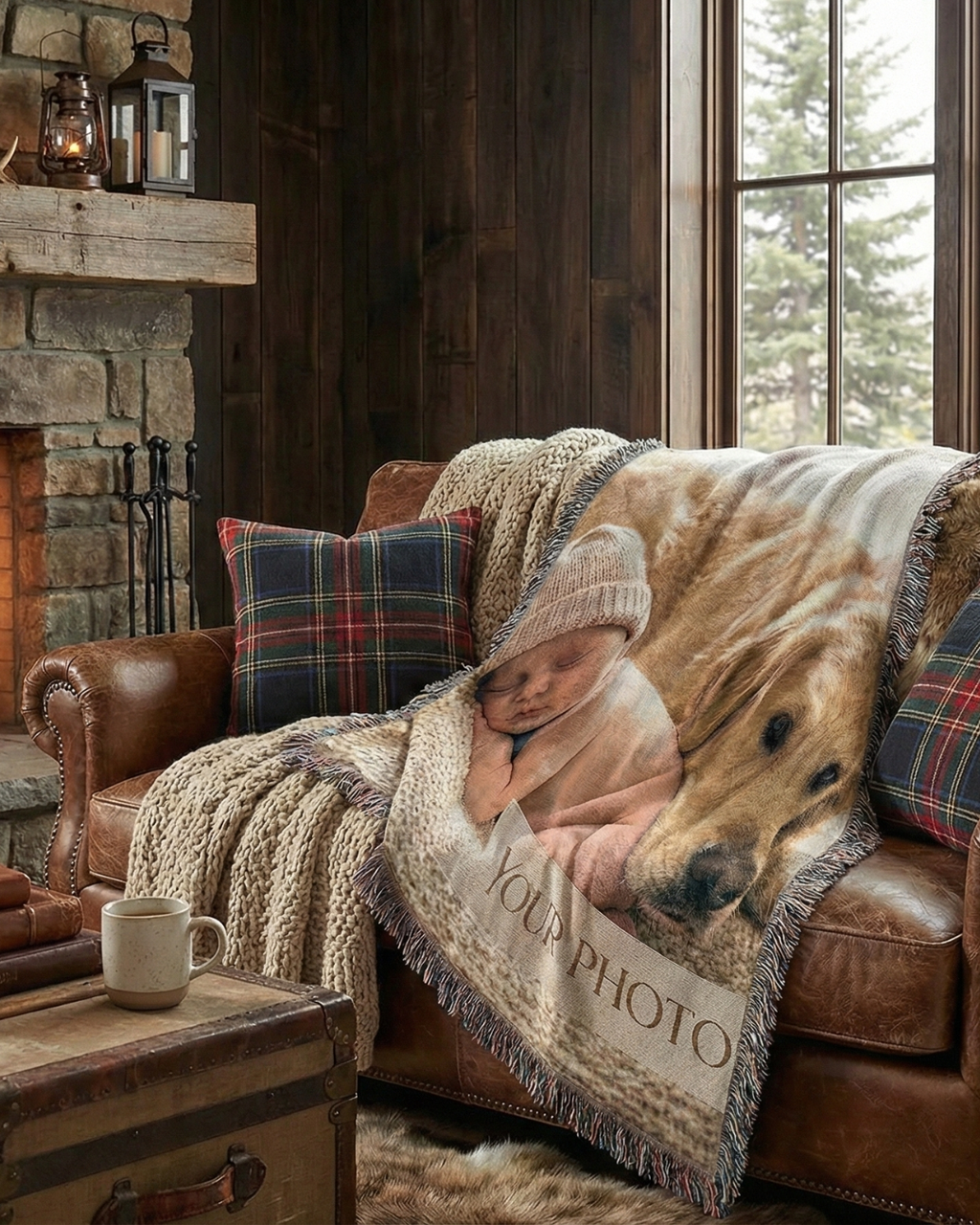 Custom Photo Woven Blanket | 100% Cotton Picture Throw | Trini Skies