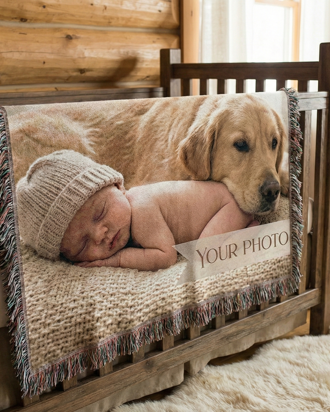 Custom Photo Woven Blanket | 100% Cotton Picture Throw | Trini Skies