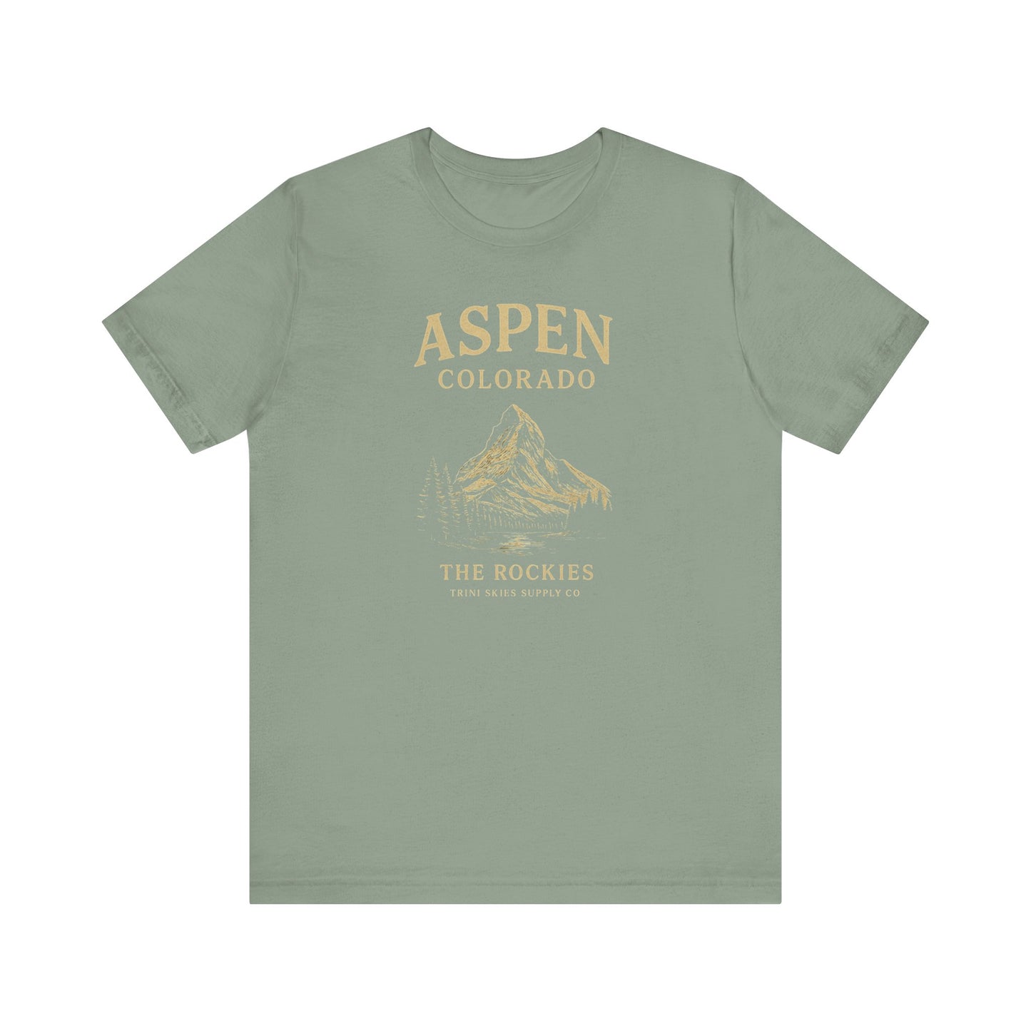 Aspen Colorado Mountain Tee, Nature Lover Shirt, Travel Gift, Adventure Apparel, Unisex Short Sleeve Top