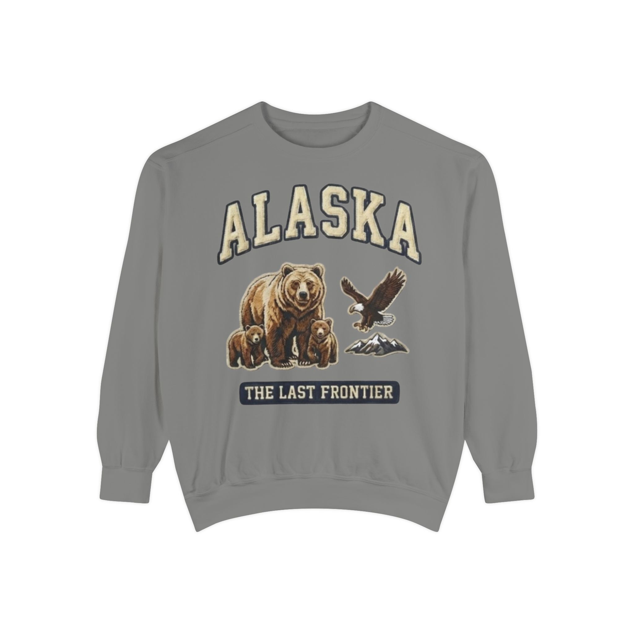 Vintage inspired bear and eagle graphic wildlife Alaska sweatshirt
