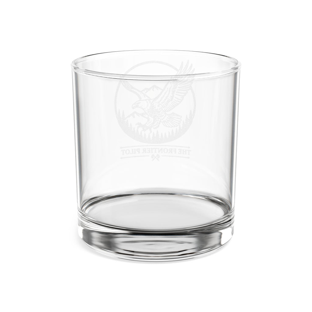 Soaring Eagle Whiskey Glass - 10.5oz Engraved Rocks Glass Mountain Design