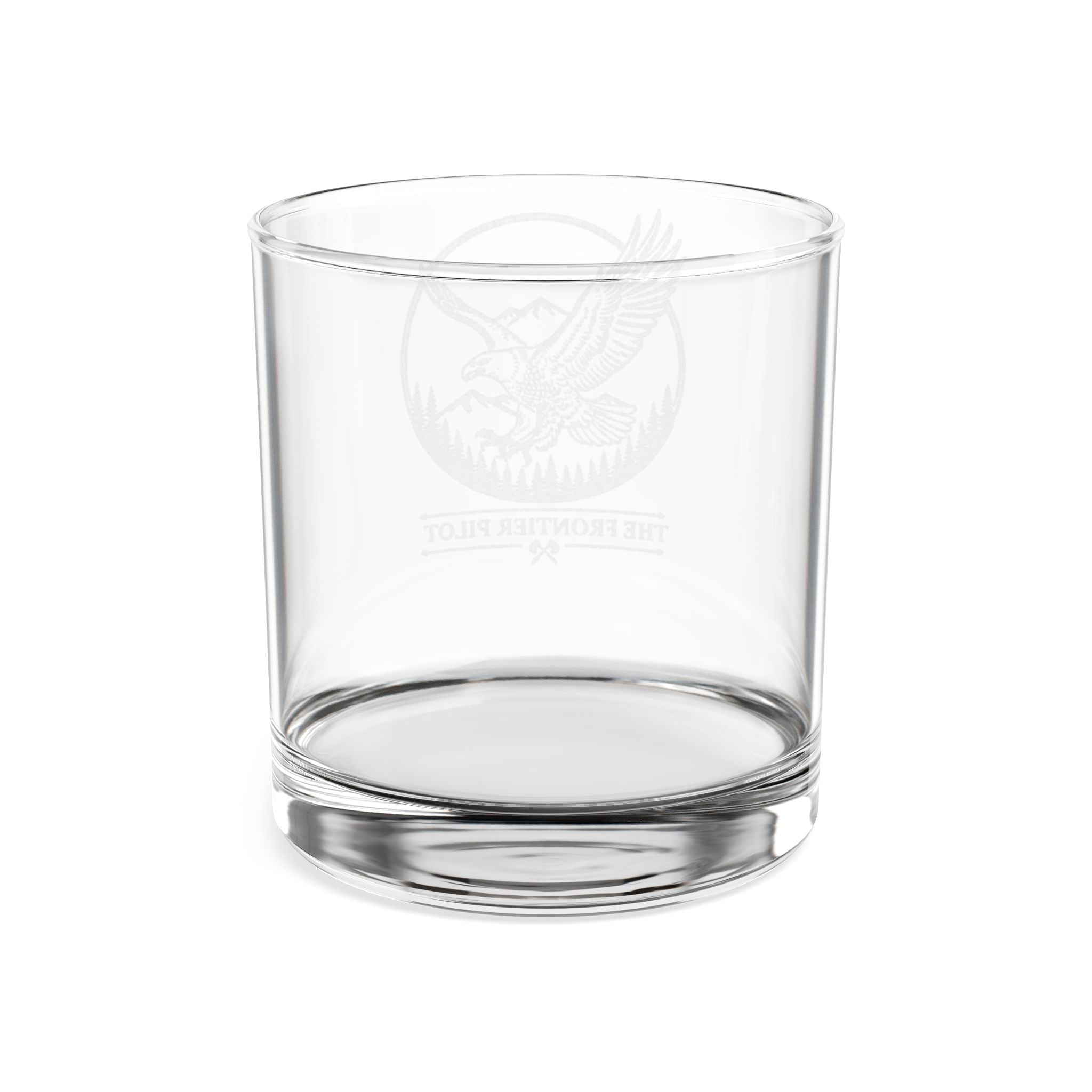 Soaring Eagle Whiskey Glass - 10.5oz Engraved Rocks Glass Mountain Design