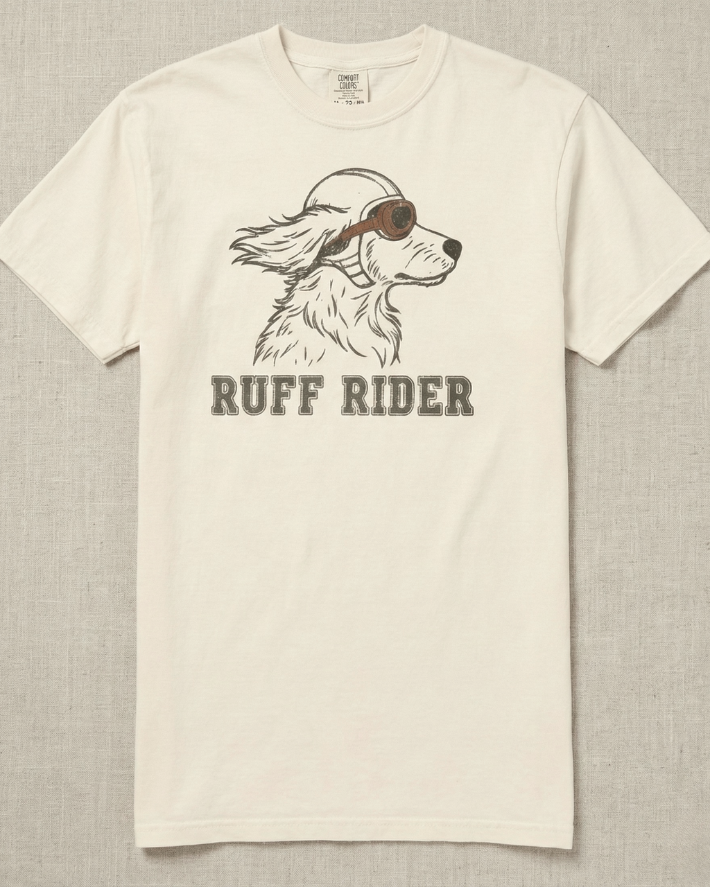 The Ruff Rider Tee | Custom Lake & State Edition | Vintage Garment-Dyed Cotton Dog Lover Gift