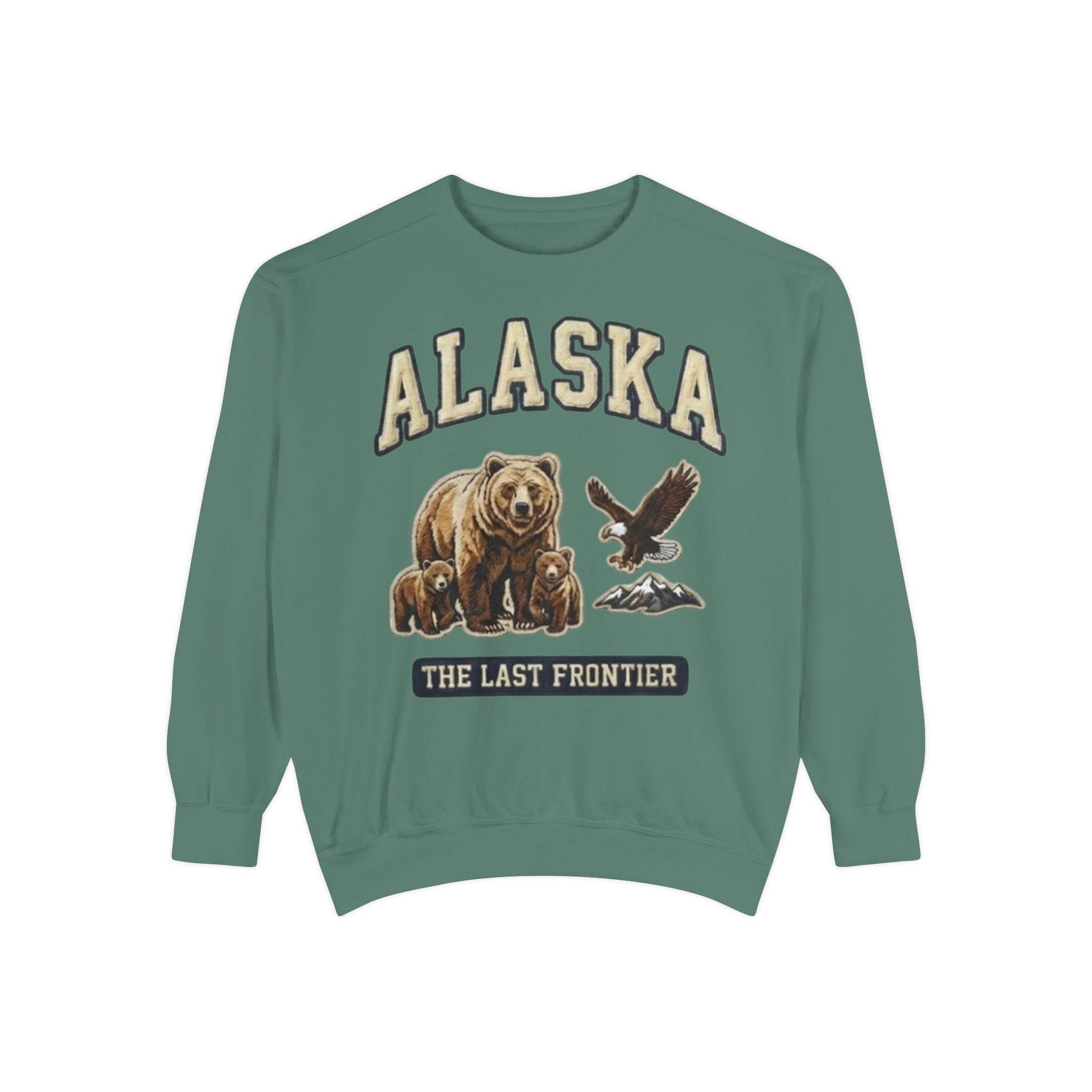 Vintage inspired bear and eagle graphic wildlife Alaska sweatshirt