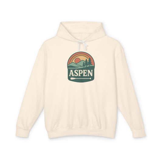 Aspen Sunset Hoodie, Cozy Lightweight Sweatshirt for Nature Lovers, Perfect for Hiking, Gift for Outdoor Enthusiasts, Unisex Apparel, Travel
