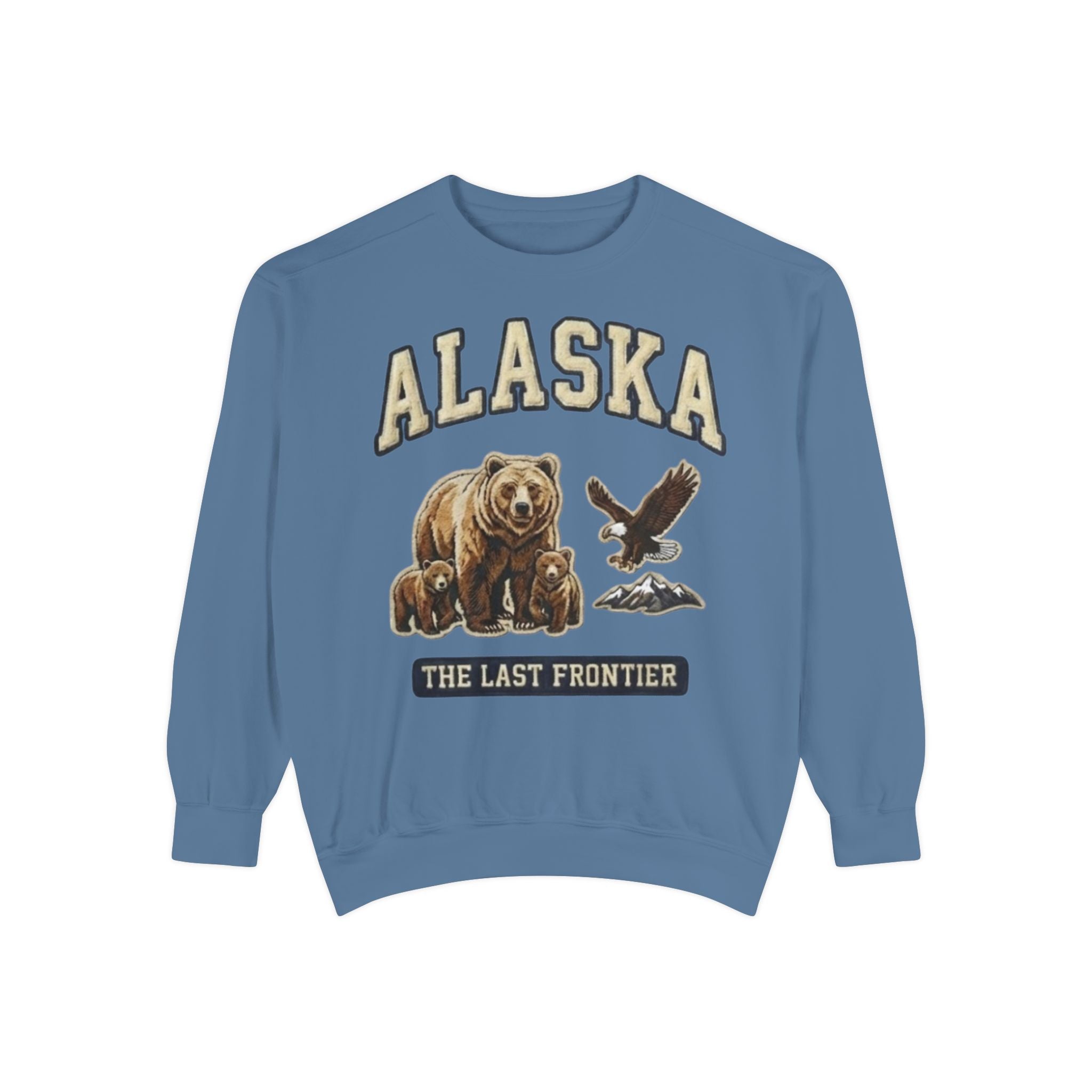 Vintage inspired bear and eagle graphic wildlife Alaska sweatshirt