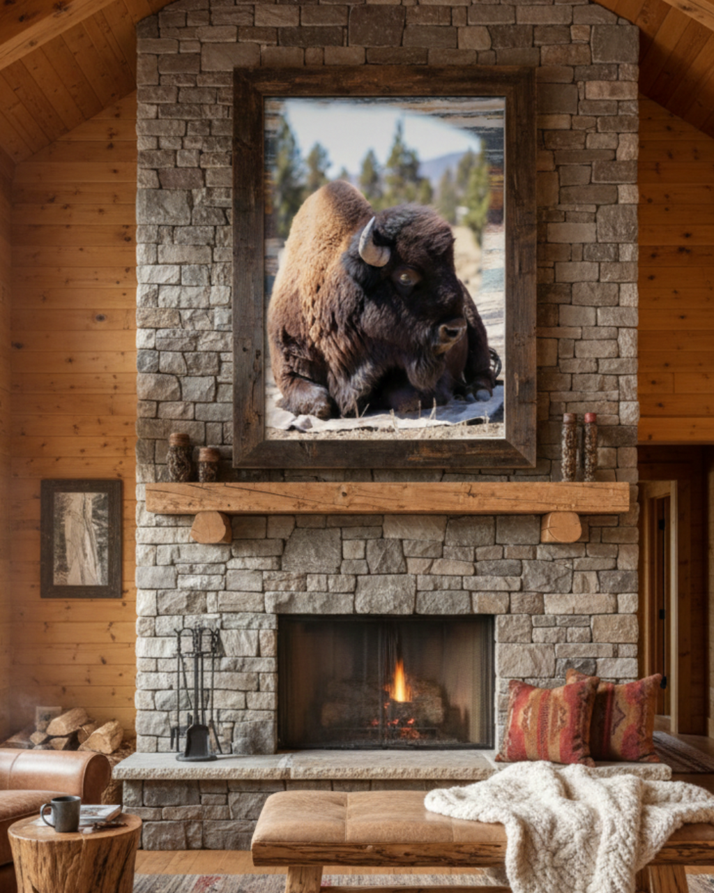 American Bison Wall Art Print - Wildlife Photography Rustic Decor Nature Gifts