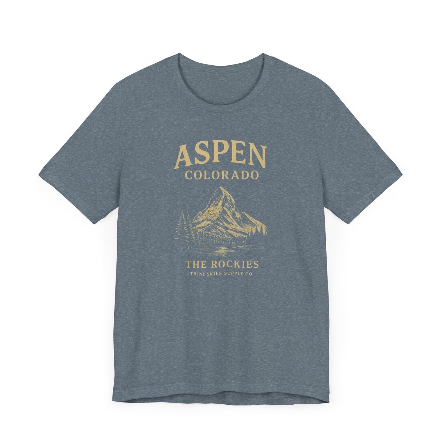 Aspen Colorado Mountain Tee, Nature Lover Shirt, Travel Gift, Adventure Apparel, Unisex Short Sleeve Top