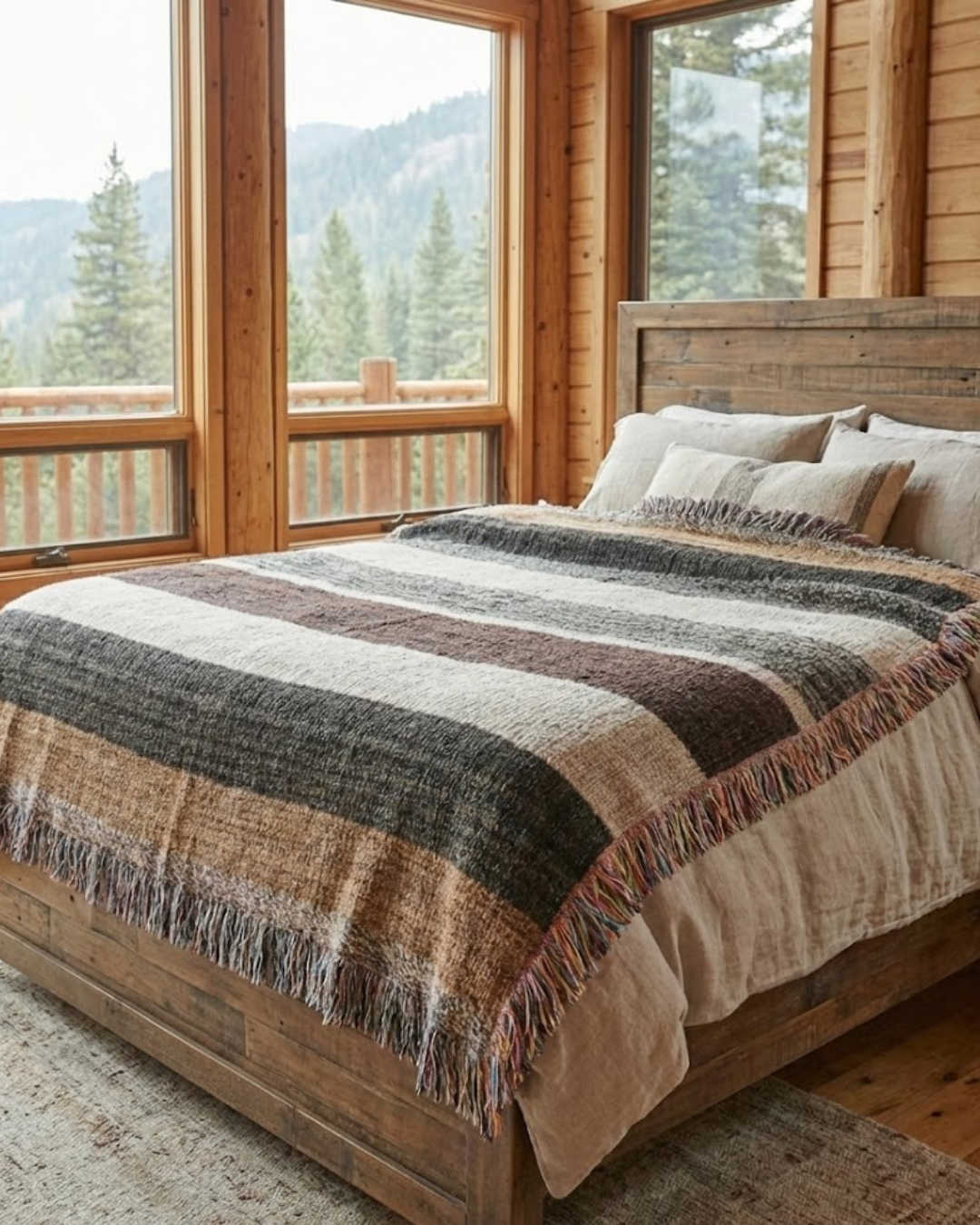 Heritage Tartan Woven Throw Blanket - Classic Plaid Tapestry Travel Gifts