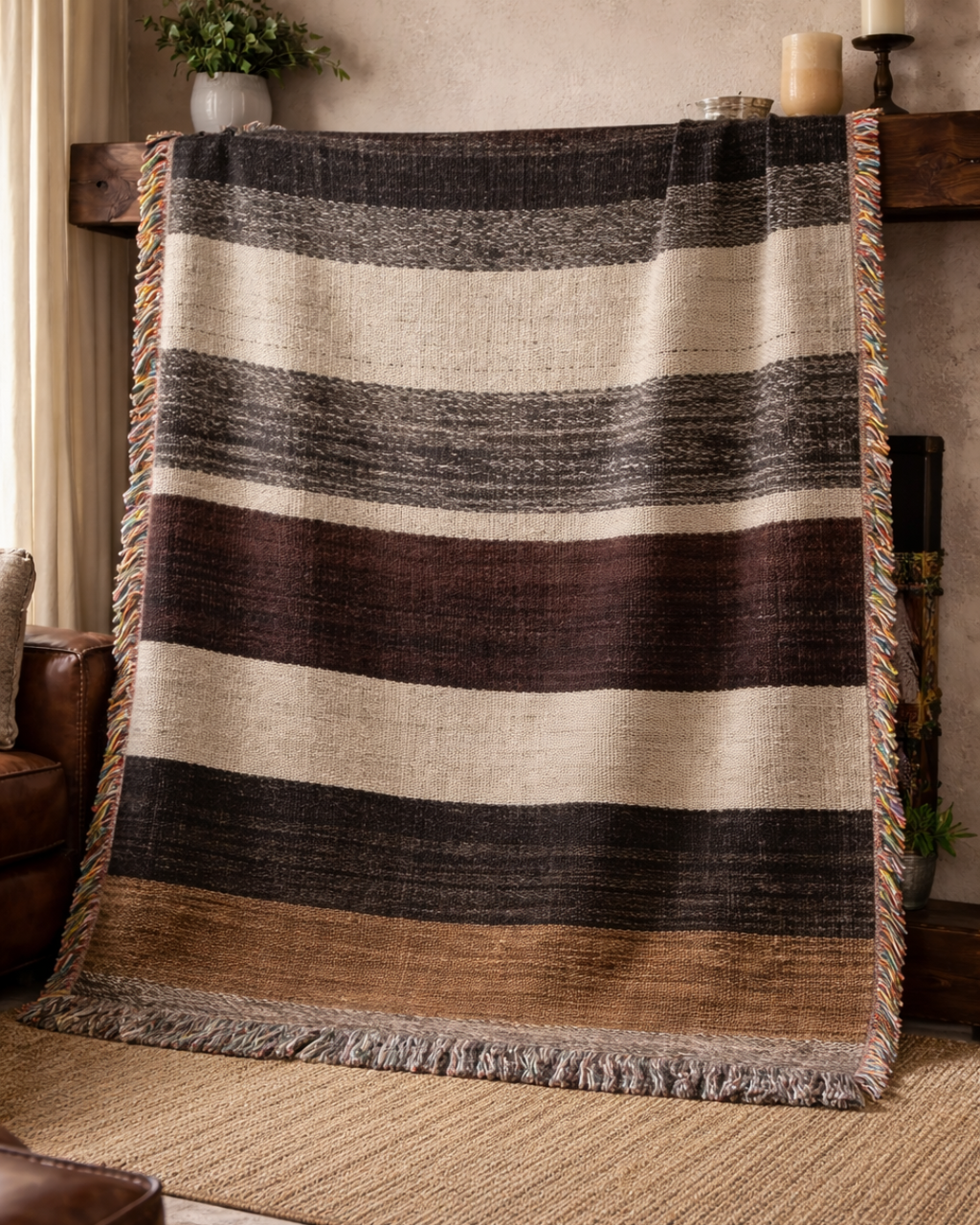 Heritage Tartan Woven Throw Blanket - Classic Plaid Tapestry Travel Gifts