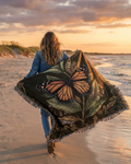 The Monarch Estate Woven Tapestry Throw | Heritage Oak & Botanical Series |  Cotton