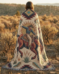 The Frontier Heritage Woven Throw | Western Cowboy & Southwest Tapestry Blanket